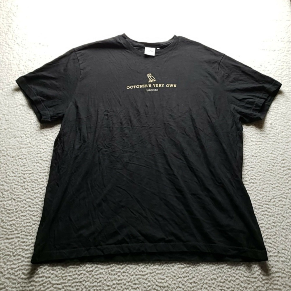 October's Very Own Shirt Mens 3XL Black Toronto Owl Logo Graphic Tee Cotton